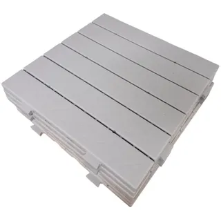 Terrassenfliesen Terrassen Boden Fliesen 50x50cm Hellgrau Kunststoff 1m2