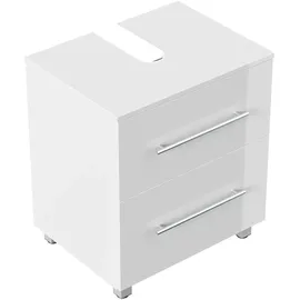 Posseik Waschbeckenunterschrank Mondial 55 x 63 x 41,6 cm Weiß Hochglanz