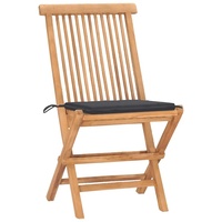 VidaXL 3-tlg. Garten-Essgruppe mit Kissen Klappbar Massivholz Teak