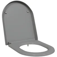 VidaXL Toilettensitz Quick Release Absenkautomatik Duroplast Grau