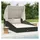 vidaXL Sonnenliege 200 x 114 x 128 cm Schwarz