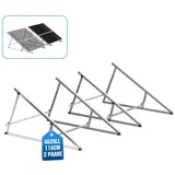 Verstärkte Stabilität Solarpanel Halterung Strukturell Verbessert Solarmodul Halterung Balkonkraftwerk 118cm für Solarpanel 100W-600W, Winkel Einstellbar 0-90° für Dachhalterungen Solarmodule 2 Paar