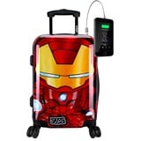 TOKYOTO Kinderkoffer Kinder-Trolley für Mädchen & Jungen 55x35x20 cm/Koffer Handgepäck Hartschalenkoffer, Reisekoffer klein Reisetasche Kinder mit TSA-Schloss & USB-Anschluss Iron Boy