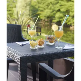PROGARDEN King Bistrotisch 79 x 79 x 72 cm anthrazit