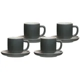 Ritzenhoff & Breker Jasper Espressotasse mit Untertasse 100 ml 4er Set Grau