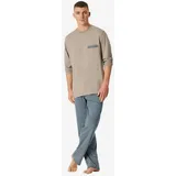 SCHIESSER Pyjama Comfort Braun/Grau 60