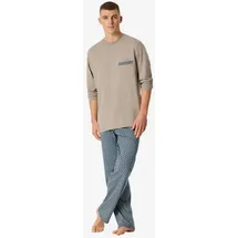 SCHIESSER Pyjama Comfort Braun/Grau 60
