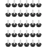 30 Stück Gummi-Möbelfüße M6x20mm, Verstellbare Nivellierfüße, rutschfeste Schraubenschutz für Möbelbeine, Garten-Möbelzubehör