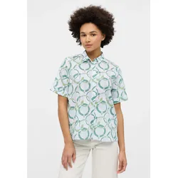 Hemdbluse ETERNA "LOOSE FIT", Damen, Gr. 42, grün, 100% cotton, casual, Blusen