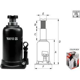 Yato Wagenheber Metall schwarz 0,5 m 5 t