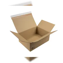 TransPak Wellpapp-Faltkarton 1-wellig 310x230x110mm Sk A5 Qualtität 1.20b braun, braun