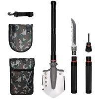 Dönges Multifunktionaler Klappspaten All-in-One, in Camouflage Tasche,