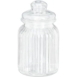 Relaxdays Vorratsgläser 6er Set, 1000 ml, Deckel, für Lebensmittel in Küche, Hochzeit Candy Bar Zubehör, luftdicht, klar