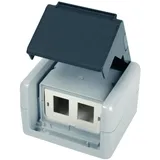Telegärtner Netzwerkdose Aufputz CAT 5e, CAT 6, CAT 6a Grau