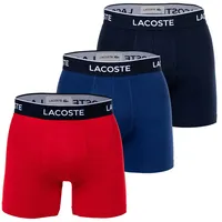 Lacoste Boxershorts, mit elastischem Label-Bund im 3er-Pack, Rot, M
