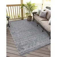 Carpet City In-& Outdoorteppich Santorini 411, 3D-Effekt, Boho-Optik", grau