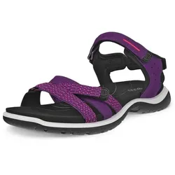 Trekkingsandale ECCO "ECCO OFFROAD ROAM W", Damen, Gr. 40, lila, Leder, sportlich, Schuhe, Outdoorschuh, Sommerschuh, Freizeitsandale, mit Klettverschlüssen