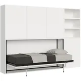 Itamoby Einzelbett Kando, Esche weiß, Zusammensetzung F, mit Matratze Klappbett