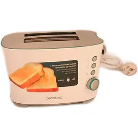 Cecotec Toast&Taste Double W, 650W, Doppelter Breitschlitz für 2 Toasts, Leichte Reinigung, Automatische Abschaltung und Pop-up-Funktion, Inklusive Entnahmezange, Krümeltablett