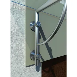 Buylando Glaswerk Westfalen - (3lb) 230x90 cm, Klarglas VSG Edelstahl (230x90cm (3X LB-Halterung))