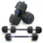 LACESTONE 2in1 Hantelset Kurzhantel Langhantel Set 40 kg schwarz / blau