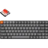 Keychron K3 Max QMK/VIA Kabellose Mechanische Tastatur, 75% Layout programmierbar, Weiße LED, Gateron Red Switch, Aluminium-Rahmen Bluetooth/USB-C Gaming-Tastatur für Mac Windows Linux