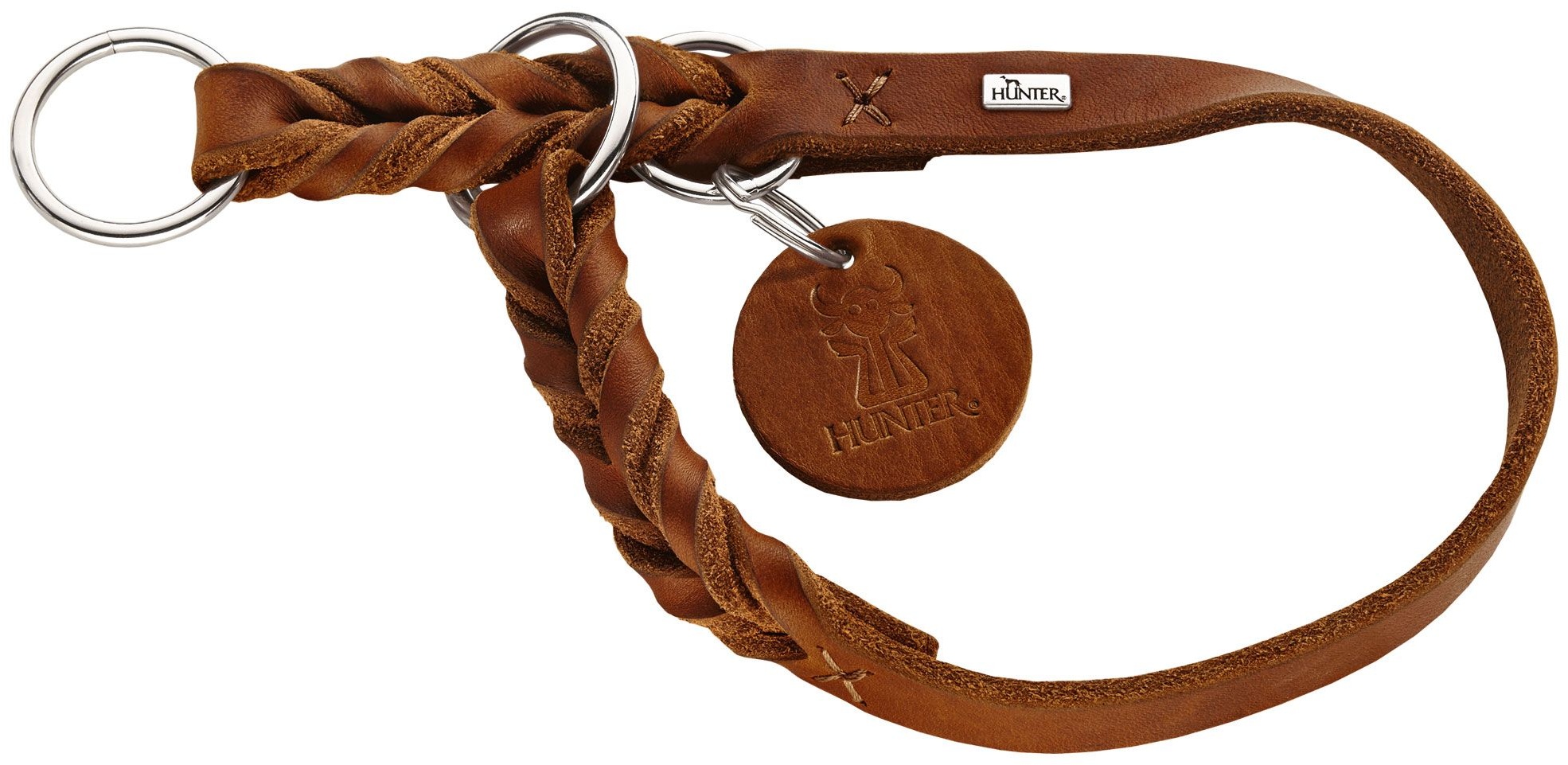 Hundehalsband - 50 cm weiches griffiges Softvollrindleder mit abgerundeten Kanten Halsband 1 St