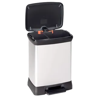 Curver Deco Bin Abfalleimer, Silber