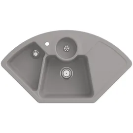 Villeroy & Boch Solo Eck 1,5 Becken rechts Einbauspüle Fossil/Keramik Handbetätigung 1075 x 600 mm