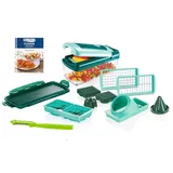 Genius Gemüsehobel Genius Nicer Dicer Fusion Smart Set 12tlg Obst- Gemüseschneider +, Kunststoff, Edelstahl grün
