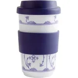 KAHLA 2DH186A44171C fillit Becher 0,40 l Blau Saks| To Go Becher mit Strohblumemuster aus Porzellan