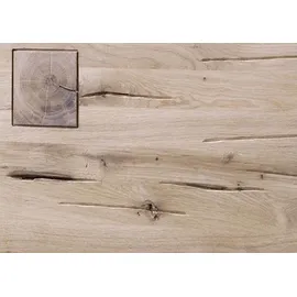 MASSIVMOEBEL24.DE Esstisch Wildeiche 200x100x76 bianco geölt VILLANDERS #219 - Beige