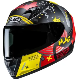 HJC Helmets Y10 Mika Matt/Schwarz/Rot/Gelb L