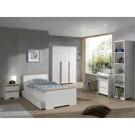MID.YOU Jugendschreibtisch, Weiß, Holzwerkstoff, rechteckig, Wange, 65x75x140 cm, Arbeitszimmer, Schreibtische, Jugend- & Kinderschreibtische