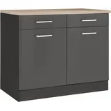 KOCHSTATION Unterschrank »KS-Utah«, Breite 100 cm, grau