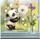 Sunnywall Fensterdekoration wiederverwendbares Fensterbild niedlicher Panda mit Pusteblume, wiederverwendbar, statisch haftend, beidseitiger Druck schwarz