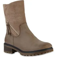 VAN HILL Damen Klassische Stiefeletten in Khaki