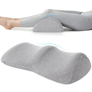 Itoyx Beinlag Kissen, Memory Foam Positionskissen für das Knie zum Schlafen, 55 x 30 x 14,5 cm Venenkissen zur Beinstütze, bequem, Abnehmbarer Bezug, hellgrau