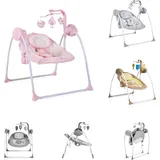 Moni Babywippe Swing+ mit Musikfunktion, regulierbare Lautstärke, Zeitschaltuhr rosa