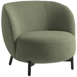 Kartell - Lunam Sessel, schwarz / grün (Stoff Orsetto)