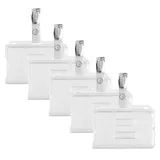 WEBBOMB Schlüsselanhänger 5x Doppel Kartenhalter f 1-2 Karten Ausweishalter +5x Hosenträger Clip (5-tlg)