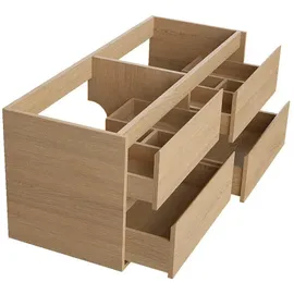 vente-unique Waschbeckenunterschrank 4 Schubladen 120 x 50 cm Natur
