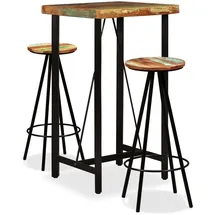 vidaXL 3-tlg. Bar-Set Altholz Massiv