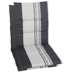 Sesselauflage GO-DE "Amalfi", grau, B:48cm H:4cm T:118cm, Polyester, Baumwolle, Polyurethan, Polsterauflagen, 118x48 cm