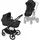 Cybex Gold Kinderwagen EOS Lux 2-in-1 mit Babyschale Aton B2 i-Size und Babyschalen-Adapter, Reisesystem, Ab Geburt bis 22 kg (ca. 4 Jahre), Moon Black (Schwarz)