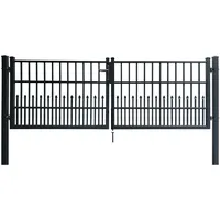 Floraworld Dekor-Doppeltor Bremen zum Einbetonieren 300 cm x 103 cm Anthrazit