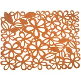 Spülbeckeneinlagen | 3er Set Blumenmuster-Spülbeckenmatten | PVC-Spülbeckenschutz | 3 rutschfeste Spülbeckeneinlagen | EUROXANTY Küchenzubehör | Orange