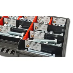 Sechskantschrauben Sortiment M8 // 10mm-55mm 130 tlg. Schraubenbox DIN 933 Vollgewindeschrauben Maschinenschrauben Gewindeschrauben
