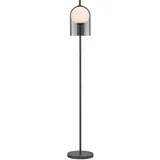 WOFI Stehlampe Wohnzimmer, Metall, rauchfarben, 1x E27, Lxh 26 x 157 cm 11301