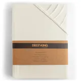 DecoKing Spannbettlaken Baumwolle 160 x 200 - 180 x 200 cm beige